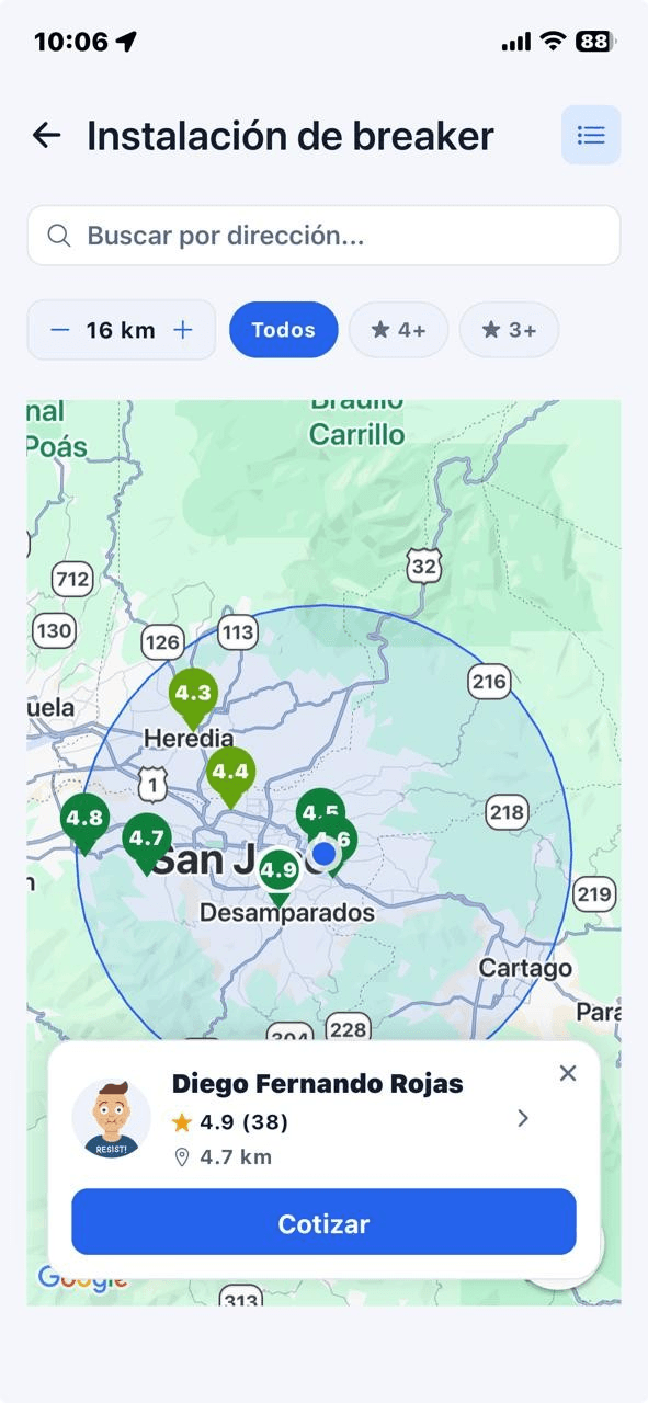 ConsigaYa — mapa de proveedores cerca de ti